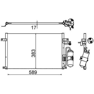 Klima Radyatörü  Chevrolet Epica (2006->)  MAHLE AC 644 000S