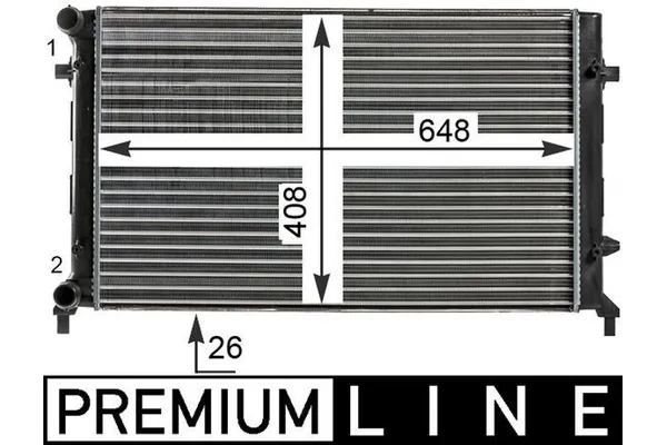 Su Radyatörü  Audi A3 Sportback (8PA)(09.2004->)  MAHLE CR 30 000P