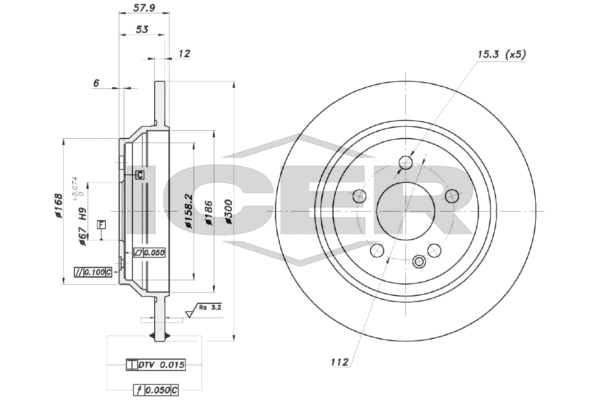 Fren Disk Ayna Arka Sağ ve Sol Mercedes Vito Tourer (447)(07.2014->)  AYD 51252