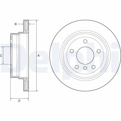 Fren Disk Ayna Arka Sağ ve Sol BMW 1 Serisi Cabrio (E88)(2007->)  DELPHI BG4946C