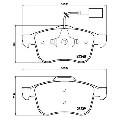Fren Disk Balata Ön Alfa Romeo Giulietta (191)(2010->)  BREMBO P 23 132