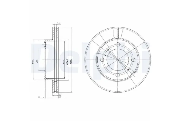 Fren Disk Ayna Ön Sağ ve Sol Toyota Corolla (E11)(1997->)  DELPHI BG2891