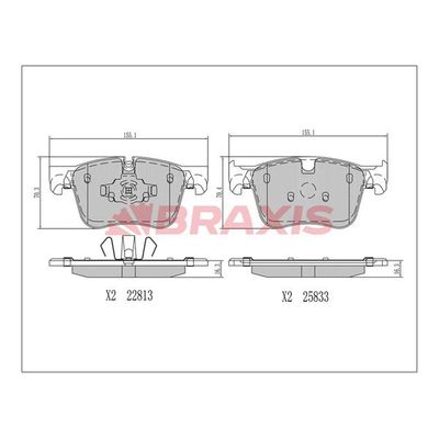 Fren Disk Balata Ön Peugeot Partner (09.2018->)  BRAXIS AA0693