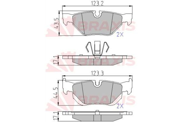 Fren Disk Balata Arka BMW 3 Serisi Cabrio (E93)(2006->)  BRAXIS AA0615