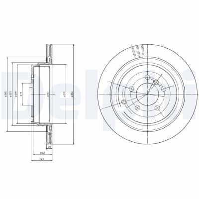 Fren Disk Ayna Arka Sağ ve Sol Land Rover Range Rover (LM)(01.2002->)  DELPHI BG4021C
