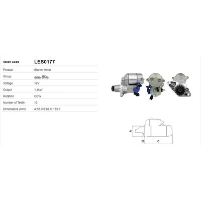 Marş Dinamosu  LUCAS ELEKTRIK LES0177