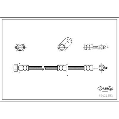 Fren Hortumu Ön Sol Toyota Prius (NHW11)(2000->)  CORTECO 19033552