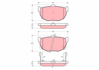 Fren Disk Balata Arka TRW GDB1010  4406086E90 4406090E90 44060-90E90 44060-86E90
