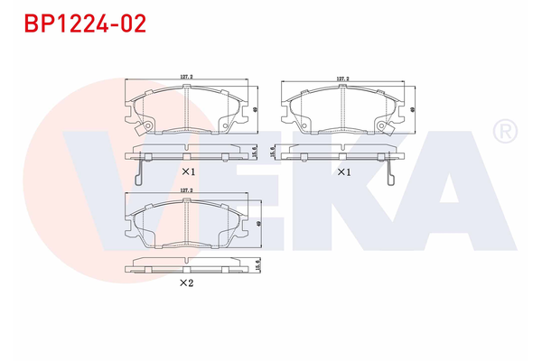 Fren Disk Balata Ön Hyundai Accent (X3)(1998->)  VEKA BP1224-02
