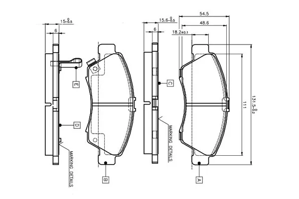 Fren Disk Balata Ön Honda CRX (EG/EH)(04.1992->)  BOSCH 0 986 TB2 233
