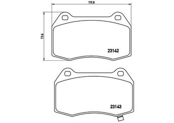 Fren Disk Balata Ön BREMBO P 56 047  D10FOCD00C 45022S6MJ52 41060CD028 41060CD094 D1060CD00C D106MCD00J D10F0CD00C D10F0CD026 D10F0CD028 D1MFM12U87 D1MFMCD00J