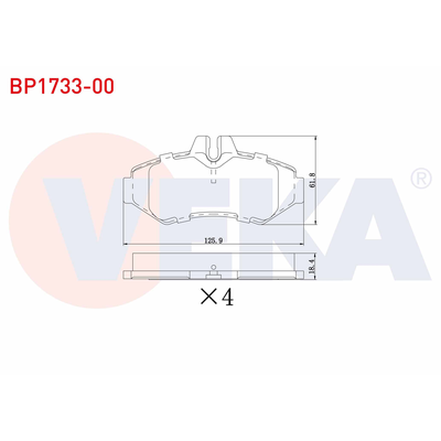 Fren Disk Balata Arka Volkswagen LT P.Van/Minibüs (01.1996->2006)  VEKA BP1733-00