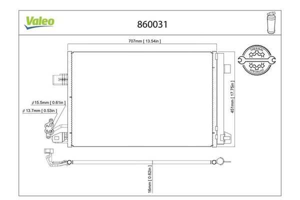 Klima Radyatörü  VALEO 860031