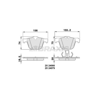 Fren Disk Balata Ön BRAXIS AA0331