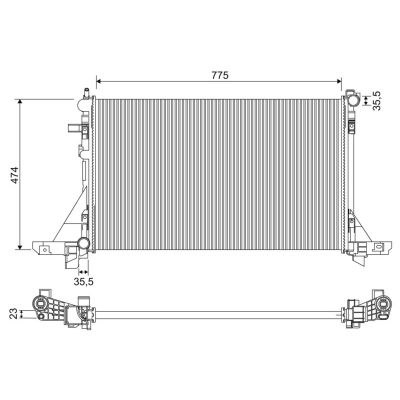 Su Radyatörü  Audi A1 (8X1)(08.2010->)  VALEO 701953