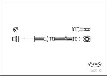 Fren Hortumu Ön Sağ veya Sol AXAM 07-05-07-1343  AX0705071343 24436541 5562203