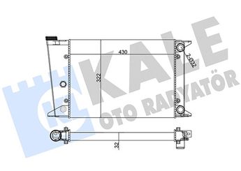 Su Radyatörü  KALE 2024092AL  171121253 171121253G 171121253AJ