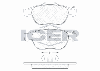 Fren Disk Balata Ön OTOZONE FDO1007-R1  7701206599 7701206747 7701209810 410607613R 41 06 076 13R 77 01 206 599 7701208182 77 01 208 182 7701209809 77 01 209 809 8660004692 86 60 004 692 8671000730 86 71 000 730 8671013562 86 71 013 562 8671016635 86 71 016 635