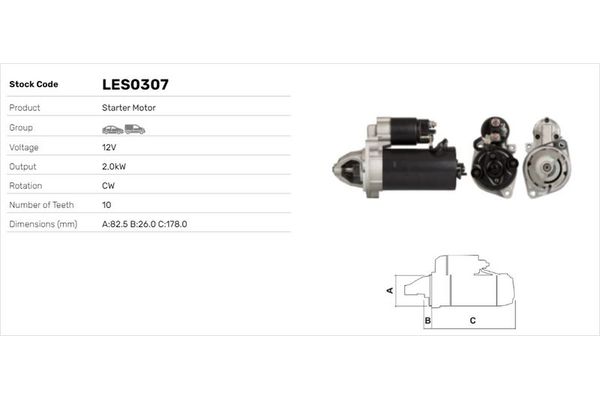 Marş Dinamosu  LUCAS ELEKTRIK LES0307