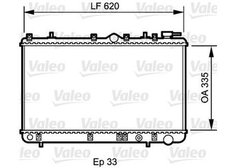Su Radyatörü  VALEO 734267  2531024000 25310-24000 2531024001 25310-24001 2531024002 25310-24002 2531024100 25310-24100