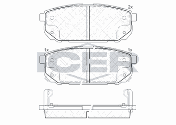 Fren Disk Balata Arka AYD 60185A  583023ED01 3ED00583021 3ED00-583021 583023ED00 58302-3ED00 58302-3ED01 583023EE00 58302-3EE00