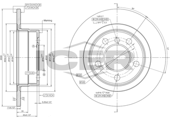 Fren Disk Ayna Arka Sağ ve Sol BRAXIS AE0945  34216792225