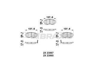 Fren Disk Balata Ön BRAXIS AB0173  26296SA030 26296FG001 26296FE082 26296AG040 26296 AG040 26296 FE082 26296 FG001 26296FG010 26296 FG010 26296 SA030 26296AG020 26296FE080 26296FE081 26296FG000 26296SA010 26296SA020