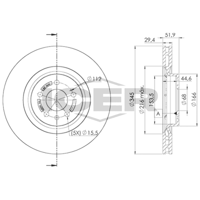 Fren Disk Ayna Ön Sağ ve Sol Audi S4 Avant (8K5)(03.2009->)  AYD 51373