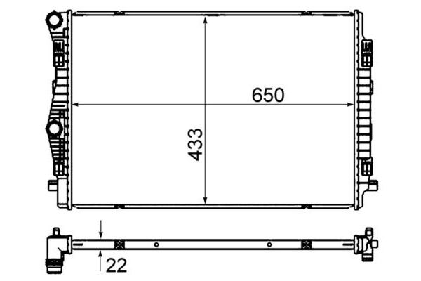 Su Radyatörü  Volkswagen Tiguan Allspace (BJ2)(05.2021->)  MAHLE CR 2055 000S