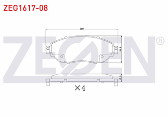 Fren Disk Balata Ön ZEGEN ZEG1617-08   410601073R 410608638R 6000620046 41060-1073R 4106000Q1H 41060-00Q1H 41060-8638R 4423332 4423587 41 06 010 73R 41 06 086 38R 95518304 95518893
