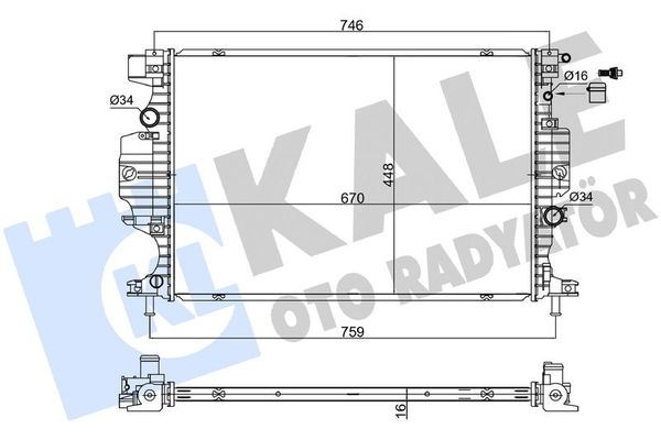 Su Radyatörü  Ford Mondeo 4/5 Kapı (CNG)(2014->)  KALE 361460