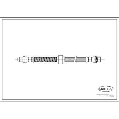 Fren Hortumu Ön Sağ veya Sol Nissan Kubistar (X76)(07.2003->)  CORTECO 19025756