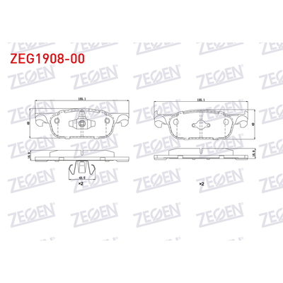 Fren Disk Balata Ön Dacia Logan MCV II (2013->)  ZEGEN ZEG1908-00