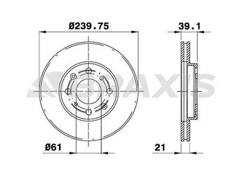 Fren Disk Ayna Ön Sağ ve Sol BRAXIS AE0187  45251SAAJ00 45251-SAA-J00 45251S50J00 45251SAAG11