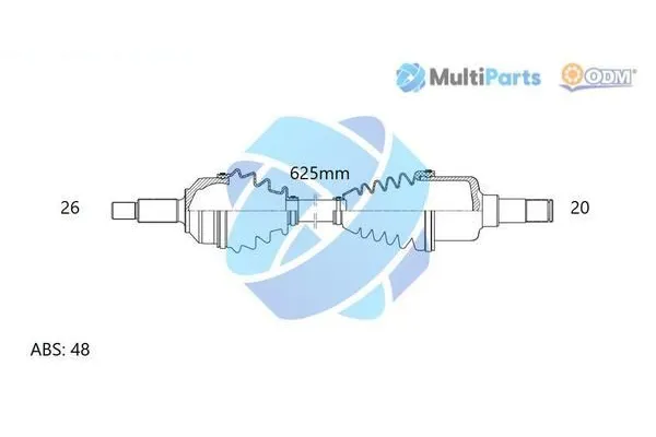 Aks Komple Ön Sol Toyota Avensis Combi SW (T22)(1998->)  MGA 73673
