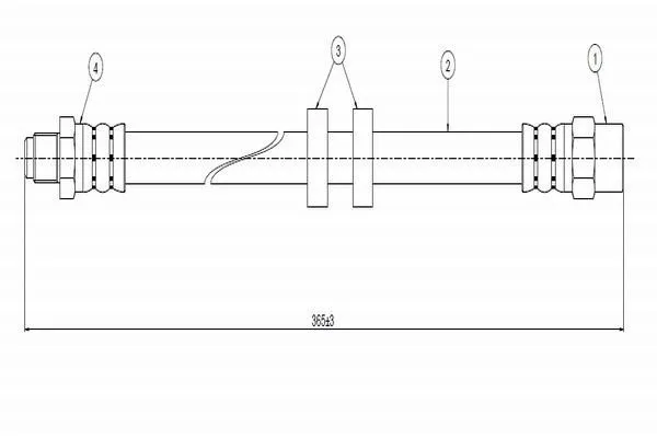 Fren Hortumu Ön Sağ veya Sol Volvo C70 Cabriolet (02.1999->)  CAVO C800 461B