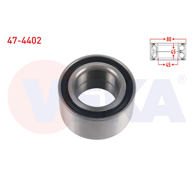 Teker Rulmanı Ön veya Arka Sağ veya Sol Volkswagen T4 Transporter Kamyonet Çift Kabin Syncro (08.1992->2003)  VEKA 47-4402