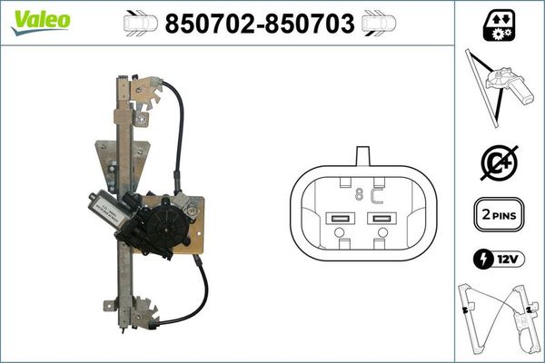 Cam Krikosu Arka Sol VALEO 850702