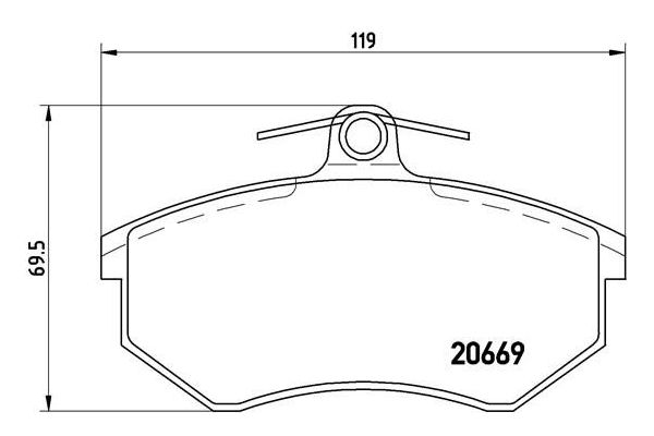 Fren Disk Balata Ön Audi Cabriolet (89)(06.1991->)  BREMBO P 85 092