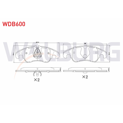 Fren Disk Balata Ön Ford Focus 3/4/5 Kapı (CB4)(2008->)  WALBURG WDB600