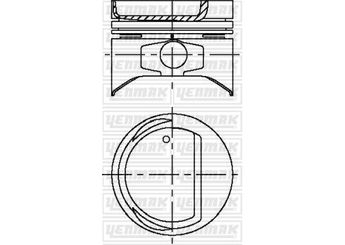 Piston (73.50MM-0.50)  YENMAK 39-03979-050  39-03979-050