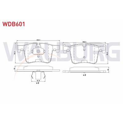 Fren Disk Balata Ön BMW X3 Serisi (F25)(03.2011->)  WALBURG WDB601