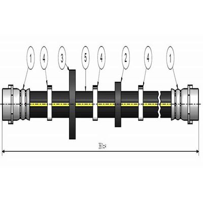 Fren Hortumu Ön Sol Volkswagen T4 Transporter Kamyonet Çift Kabin Syncro (08.1992->2003)  CAVO C900 645A