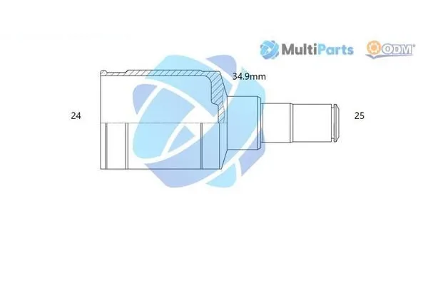 Aks Kafası Ön İç Sağ veya Sol Fiat Bravo (198)(03.2007->)  RIW FI21005