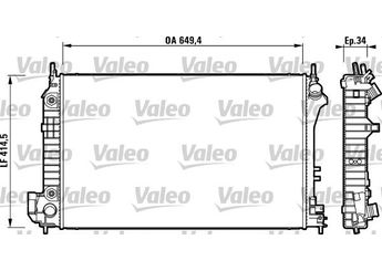Su Radyatörü  VALEO 732878  1300340 51770411 51825581 1300247 130024724418344 1300247-24418344 1300274 13191386 24418344