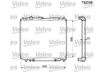 Su Radyatörü  VALEO 732748  MB890954 MB890955 MB890956 MB890957 MR340050 MR340051