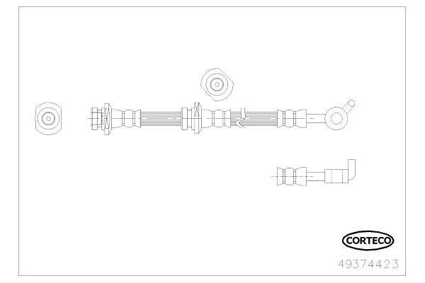 Fren Hortumu Arka Sol BREMBO T 56 175