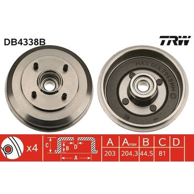 Kampana Arka Sağ veya Sol TRW DB4338B