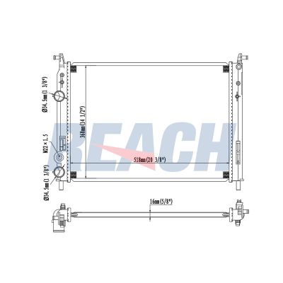 Su Radyatörü  Fiat Strada (278)(1999->)  MADE IN KOREA 253104E160