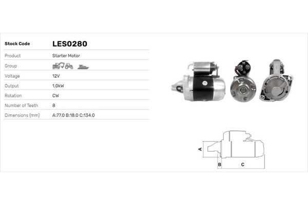 Marş Dinamosu  LUCAS ELEKTRIK LES0280
